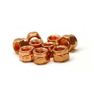 ÉCROU CUIVRÉE M10 X 1.50 SW14 BRIDE TURBO